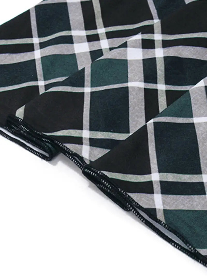 Women 2pcs Outfits Vintage Plaid Split Tank Tops and Mini Skirt Summer Streetwear Aesthetic Clothes