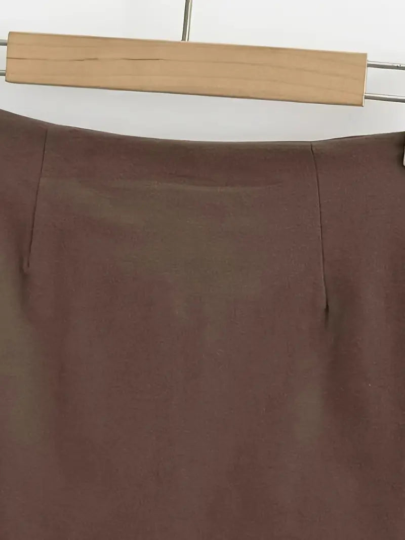 Women'S Sexy Low-Rise A-Line Mini Skirt with Black Belt - White Ruffled Hem, Casual Style, Non-Stretch Fabric, Perfect for Casual Attire
