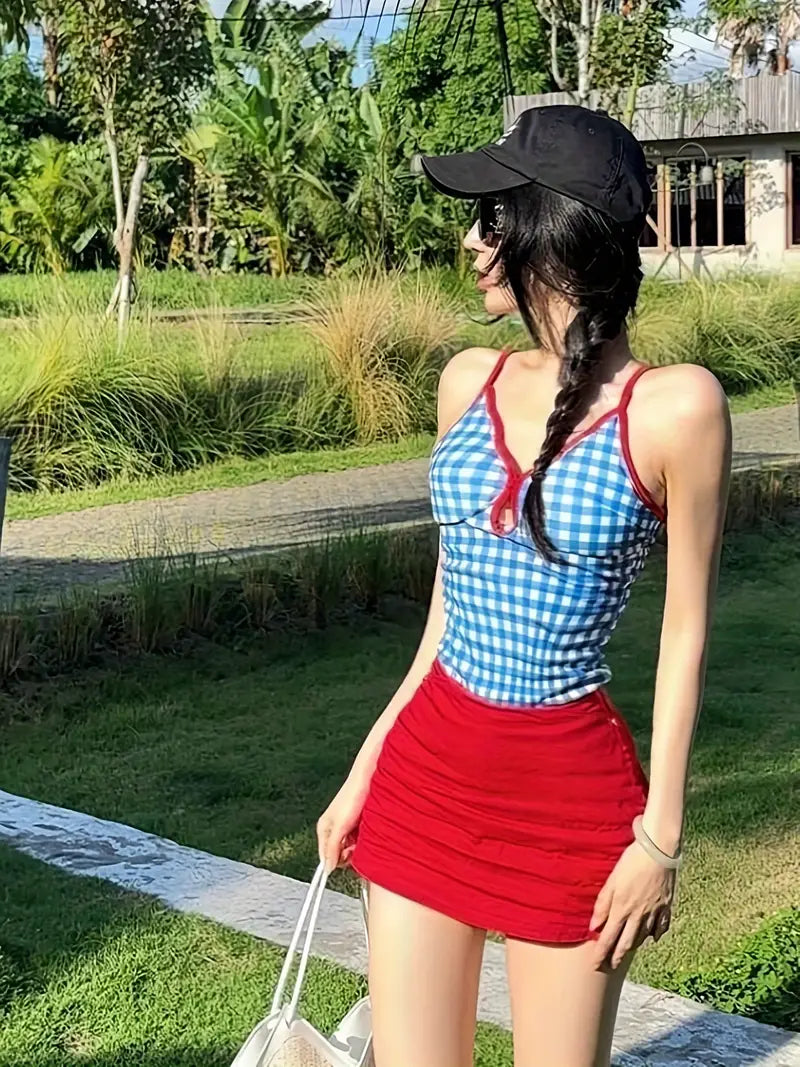 Women's Bodycon Short Skirt Cartoon Embroidered High Rise Summer Package Hip Skirts